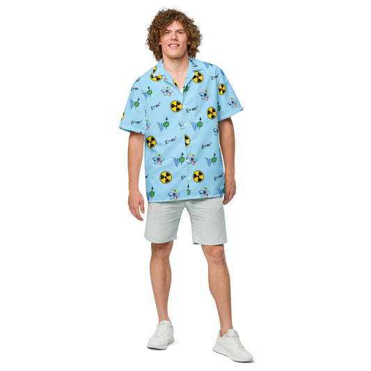 DanPavScienceBlue AOP Button Shirts
